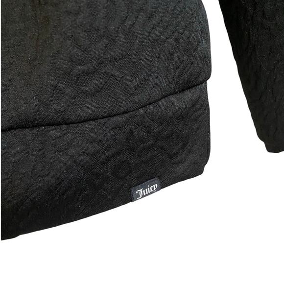 Juicy Couture Sport Black‎ Quilted Crop Funnel Neck Pullover Sweatshirt- L - Picture 5 of 15